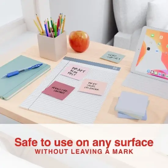 Staples Sticky Notes 3" x 3" Ocean Mist Collection 100 Sheets/Pad 24 Pads/Pack (ST62875) image {2}