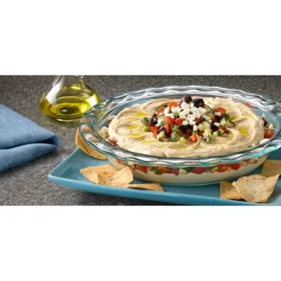 Pyrex Easy Grab 9.5" Glass Pie Pan: Clear, Round, Odor & Stain-Resistant, Freezer & Oven-Safe, 2-Year Warranty image {6}