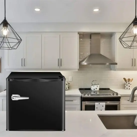 Kismile 1.2 Cu.Ft Upright Freezer, Energy Saving and Low Noise, 3 temperature settings (Black) image {2}