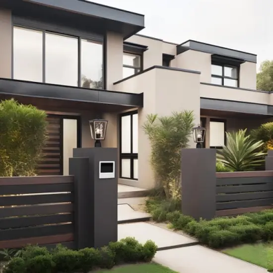 LNC Hewifda  15.7-in Black and Gold with Textured Glass Modern Outdoor Lights Lamp Posts image {4}