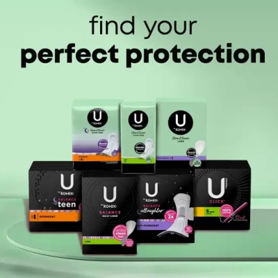 U by Kotex Clean & Secure Regular Ultra-Thin Maxi Pads image {8}