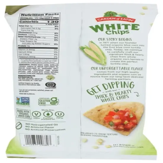 Garden Of Eatin' White Corn Tortilla Chips With A Touch Of Lime - Case of 12/5.5 oz image {2}