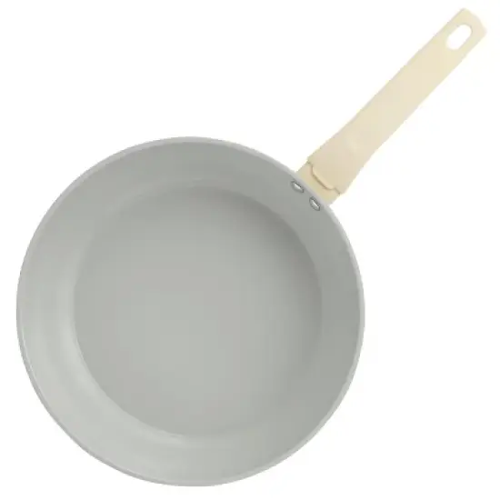 Gibson Home Barnsdall 12 Inch Nonstick Aluminum Frying Pan in Linen image {1}