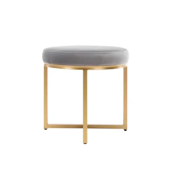 18" Round Ottoman with Metal Base - WOVENBYRD image {9}