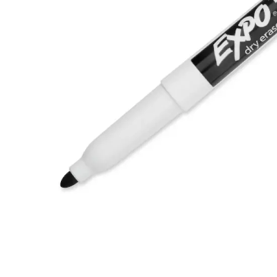 Expo 36ct Lo Odor Fine Point Markers Black: Thin Black Dry Erase, Art & Office, 6+ Years, 36 Pack image {5}