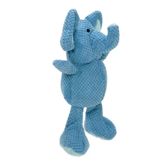 goDog Checkers Elephant Squeaky Plush Dog Toy with Chew Guard Technology image {2}