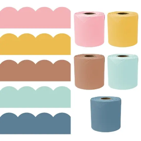 Carson Dellosa Education 65' Modern Boho 5 Pack Rolled Bulletin Board Border Set (5 rolled borders) image {5}