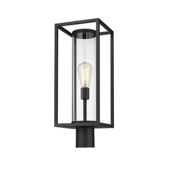 Dunbroch Outdoor Pier Mounted Light - 8" Glass Lantern, Dimmable, Wet Rated, 60W image {2}