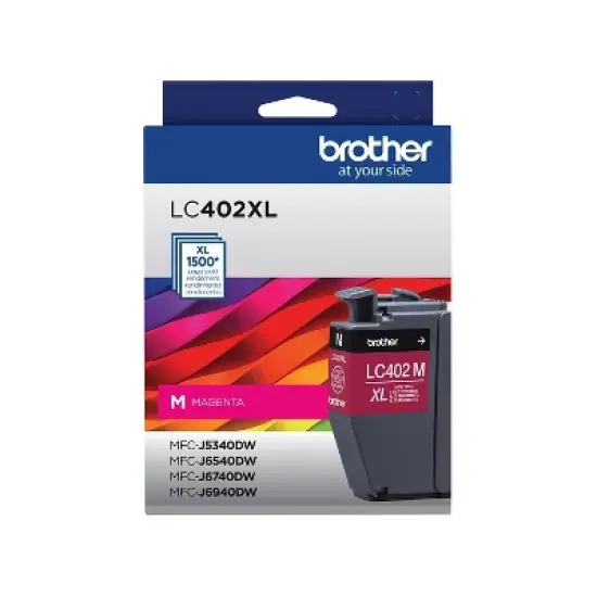 Brother LC402XL Magenta High Yield Ink Cartridge Prints Up to 1 500 Pages (LC402XLMS) image {2}