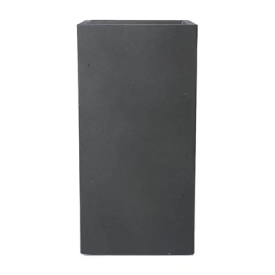 Rosemead Home & Garden, Inc. Rectangular Concrete Outdoor Planter Pot Black 13.8"x13.8" image {9}