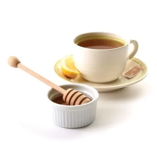 Norpro 6" Long Beechwood Honey Dipper / Syrup Drizzle Stick Dip Server image {4}