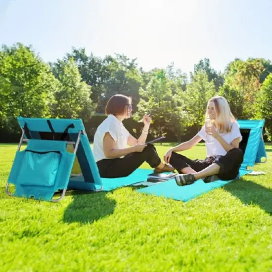 Karl Home Patio Green Lightweight Foldable Beach Mat Lounge Chair image {5}