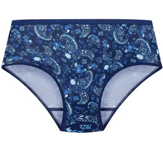 Women's Plus Size  Modern Print 3 Pack Brief - blue | AVENUE image {2}