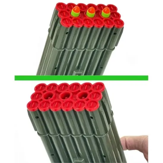 Big Daddy Military Missile Transport Army Truck Defence System 18 Long Range Missile Jungle Camouflage Toy Truck image {1}