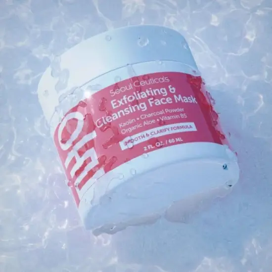 Seoul Ceuticals Korean Skin Care Exfoliating Cleansing Face Scrub Mask Cream - Korean Face Mask Skincare Korean Beauty Face Masks, 2oz image {2}