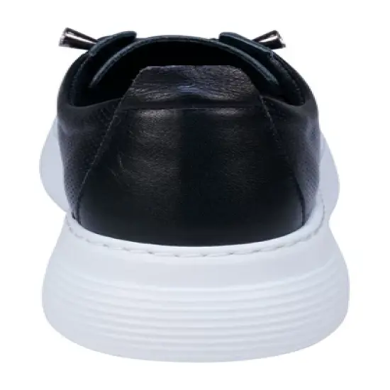 Cools 21 Graze Hidden Lace Perforated Memory Foam Platform Leather Sneakers image {2}