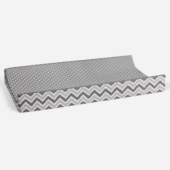 Bacati - MixNMatch Gray Pin Dots Changing Pad Cover image {1}