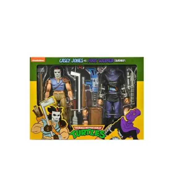 NECA Teenage Mutant Ninja Turtles Cartoon Series 3 Casey Jones & Foot Soldier 7" Scale Action Figure image {3}