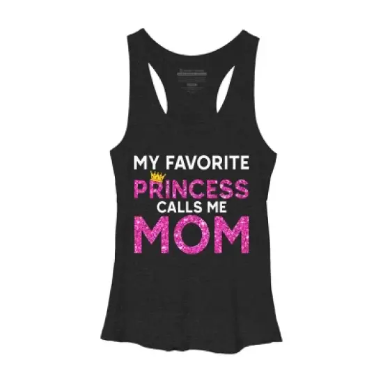 Women's Design By Humans My Favorite Princess Calls Me Mom Crown By MeowShop Racerback Tank Top image {2}