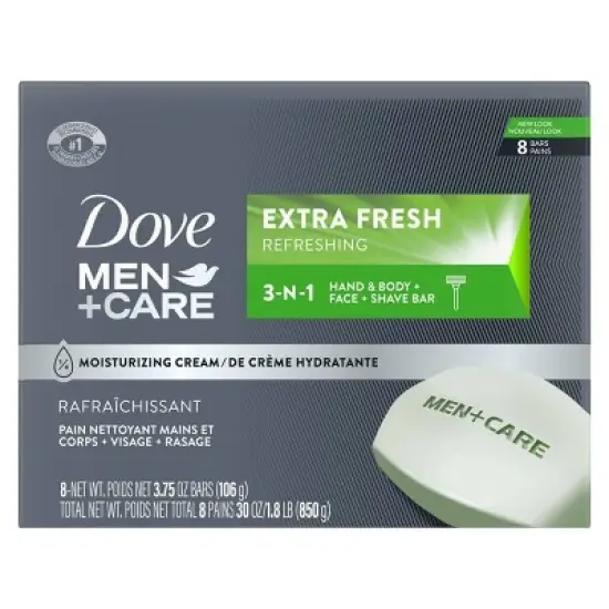 Dove Men+Care Extra Fresh Body and Face Bar Soap image {12}
