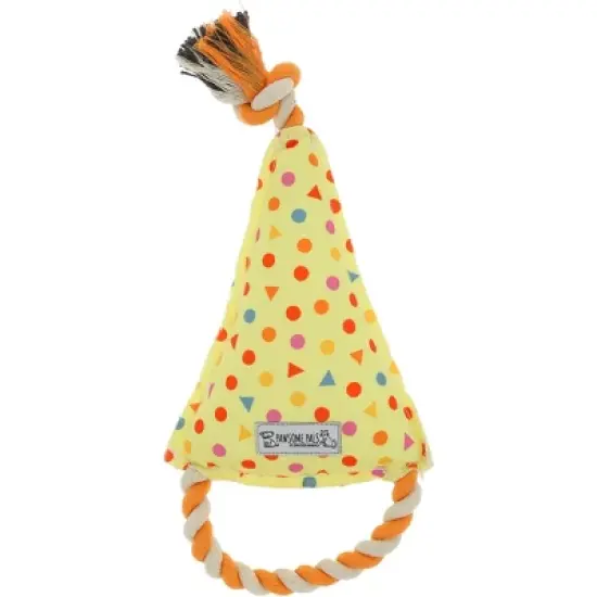 Pavilion Gift Company - Party Animal - Canvas Dog Toy on a Rope - Pet Toy image {5}