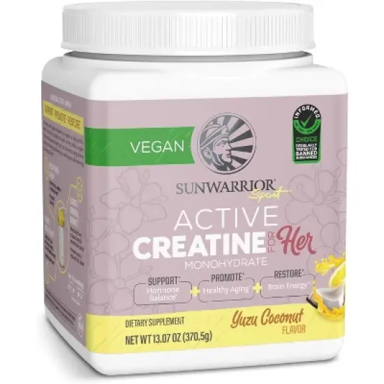 Active Creatine for HER, Monohydrate Powder Micronized PreWorkout Recovery Supplement for Women, Sunwarrior, 50 Servings image {7}