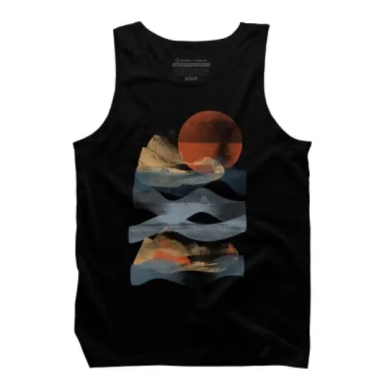Men's Design By Humans Descending Down The Mountain By NDTank Tank Top image {2}
