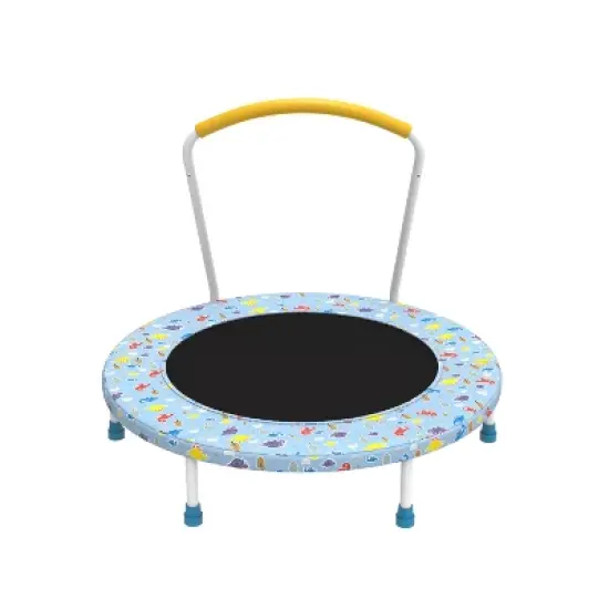 36inch Mini Trampoline for Kids Ages 1-6 Indoor Outdoor Trampoline with Handle Fun for Kids image {6}