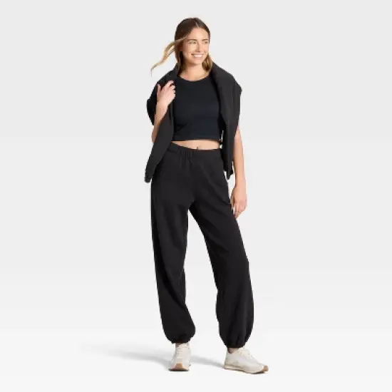 Women's Cinched Fleece Jogger Sweatpants - JoyLab&trade; image {2}