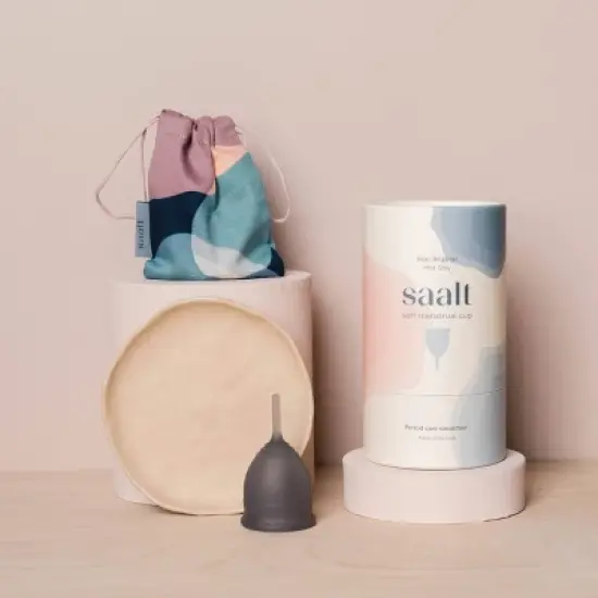 Saalt Soft Menstrual Cup - Gray - Regular image {5}