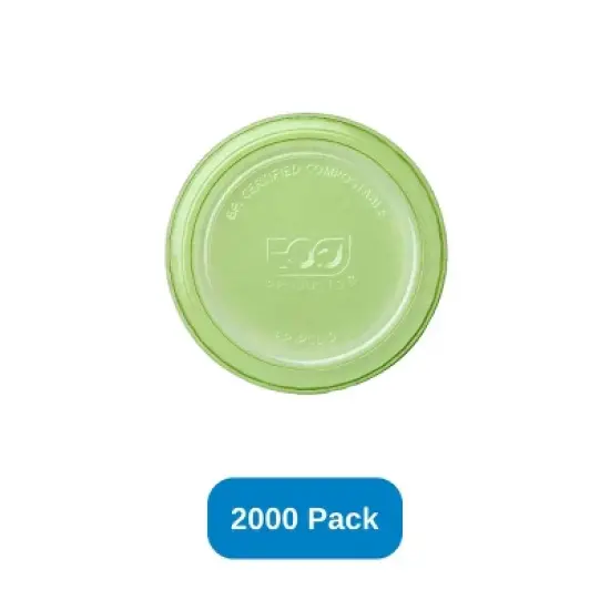Eco-Products Lid for 2-4 oz Compostable Portion Cup Green PLA By Eco-Products - Case of 2000 image {2}