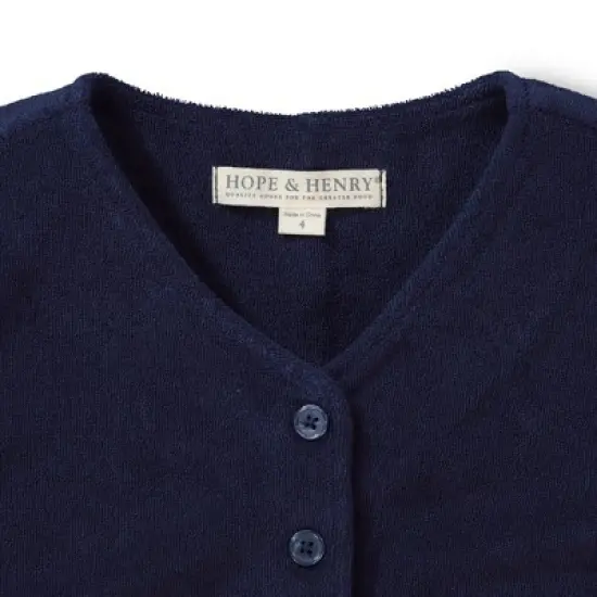 Hope & Henry Girls' Terry Button Front Swim Romper, Toddler image {1}