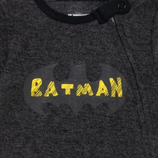 DC Comics Justice League The Flash Superman Batman Baby 3 Pack Zip Up Sleep N' Play Coveralls Newborn to Infant  image {4}