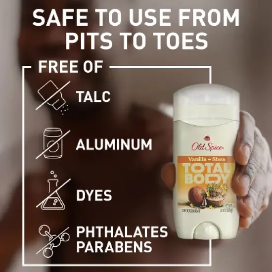 Old Spice Whole Body Solid Deodorant for Men - Vanilla & Shea - Aluminum-Free 3oz image {4}