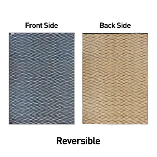 World Rug Gallery Contemporay Solid Reversible Plastic Outdoor Rugs image {10}