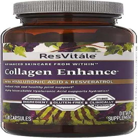 ResVit&aacute;le Collagen Enhance - Beauty Supplement with Hyaluronic Acid & Resveratrol - 120 Capsules image {2}