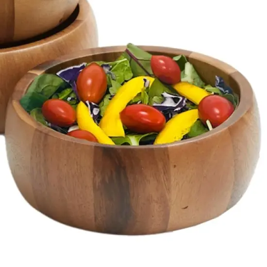 Frieling Acacia Wood Calabash Bowl, Small 2.5-Inch x 7-Inch Diameter image {1}