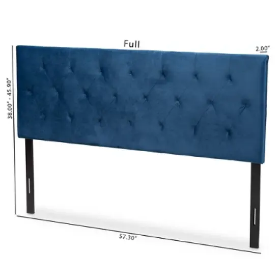 Felix Velvet Fabric Upholstered Headboard - Baxton Studio image {5}