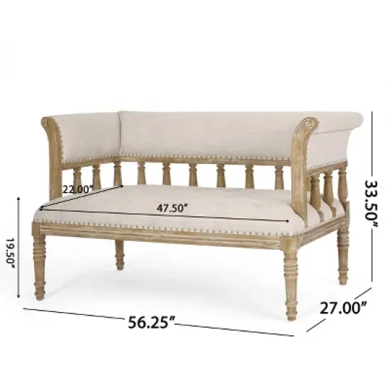 Loyning Traditional Fabric Tufted Loveseat - Christopher Knight Home image {9}