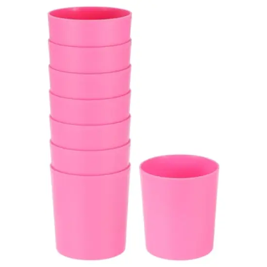 Unique Bargains Plastic Modern Design Plant Pot Round 8 Pcs image {10}