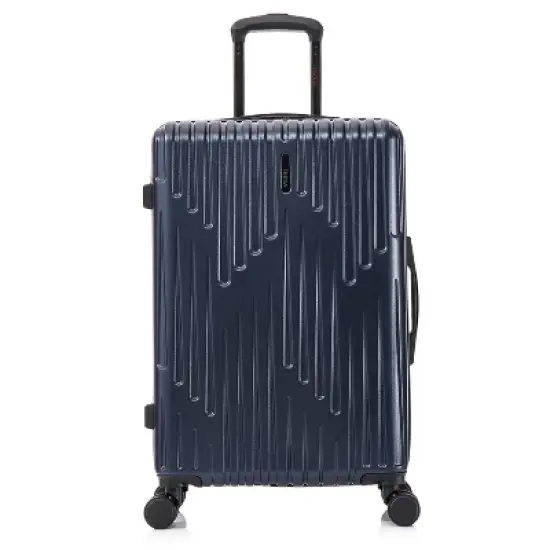 InUSA Drip Lightweight Hardside Medium Checked Spinner Suitcase - Blue image {16}
