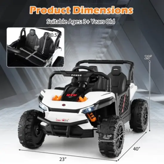 Infans 12V Kids Ride on Truck w/Parental Remote 3 Speeds & Reverse Forward Function image {1}