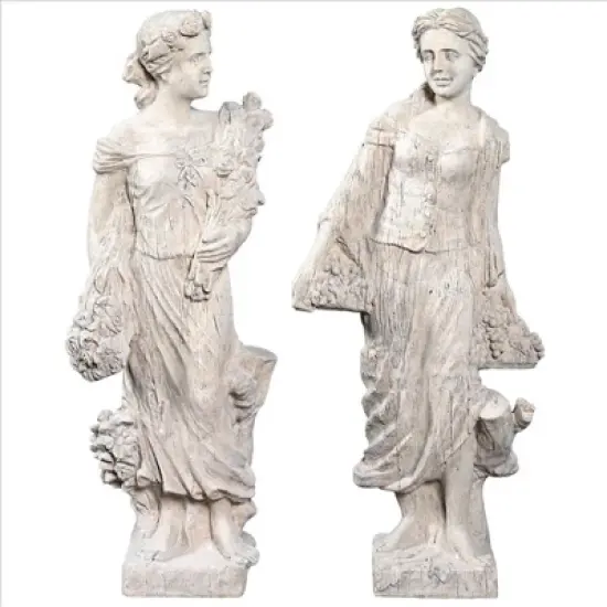 Design Toscano Flora and Proserpina, Goddesses of Growth Garden Statues: Set of Two image {1}