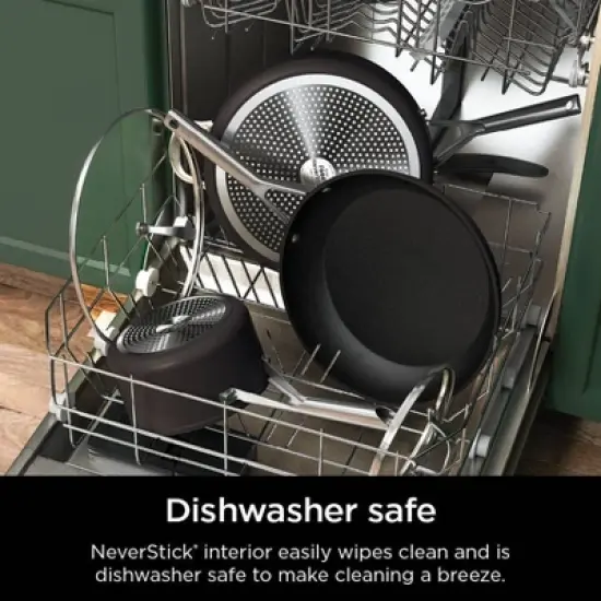 Ninja 10pc Never Stick Signature Hard-Anodized Cookware Set: Dishwasher-Safe, Induction Compatible, Nonstick Aluminum image {6}