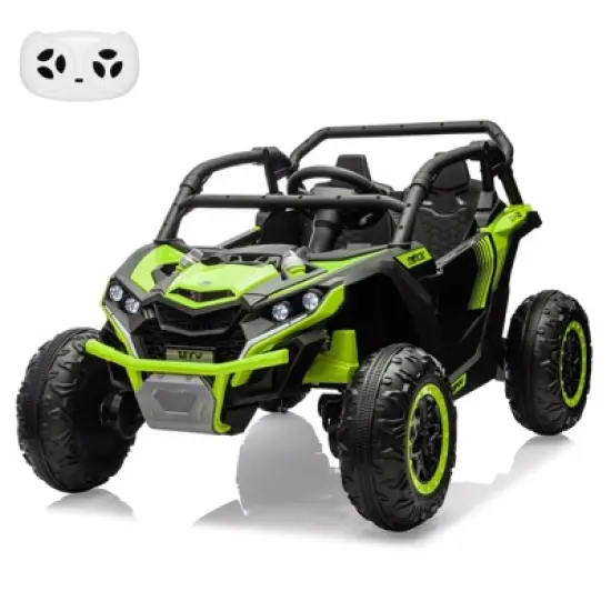Ride On Car, Electric Car Toy, Remote Control, 24V 7AH Battery Powered Toy, 4-Wheeler Suspension, 2 Seater Ride on Toys for Kids image {8}
