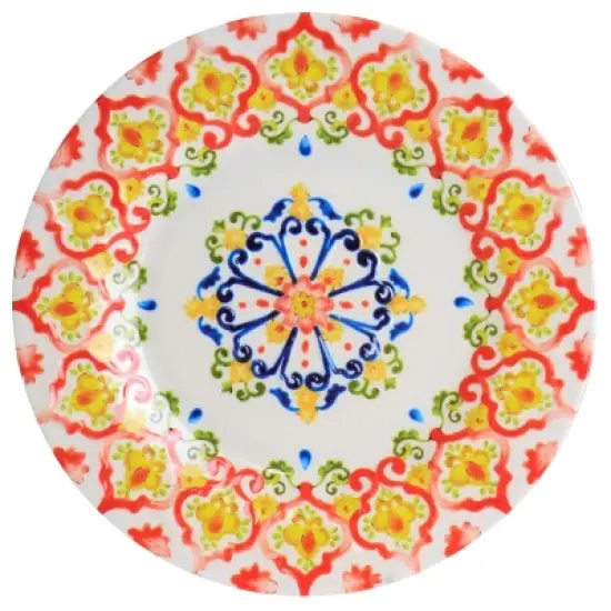 Gibson Laurie Gates California Designs Tamayo 12 Piece Melamine Dinnerware Set in Multi-Color image {6}