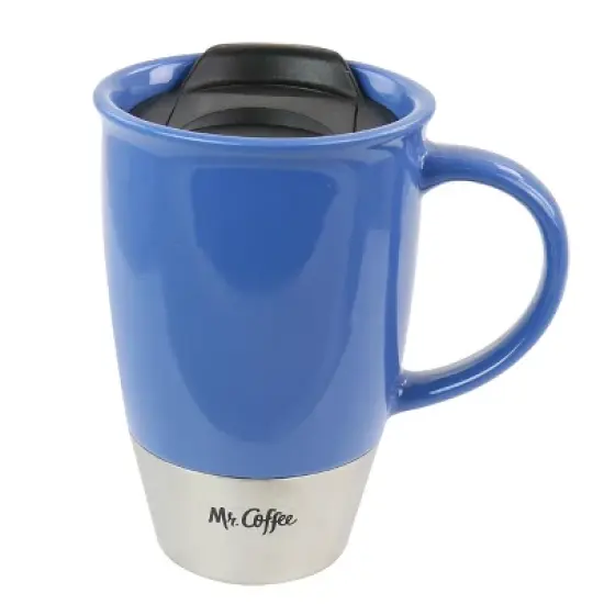 Mr. Coffee14 oz Stoneware Assorted Travel Mugs set of 3 image {3}