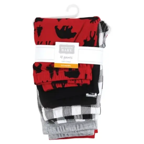 Hudson Baby Cotton Pants, Red Moose Bear image {1}