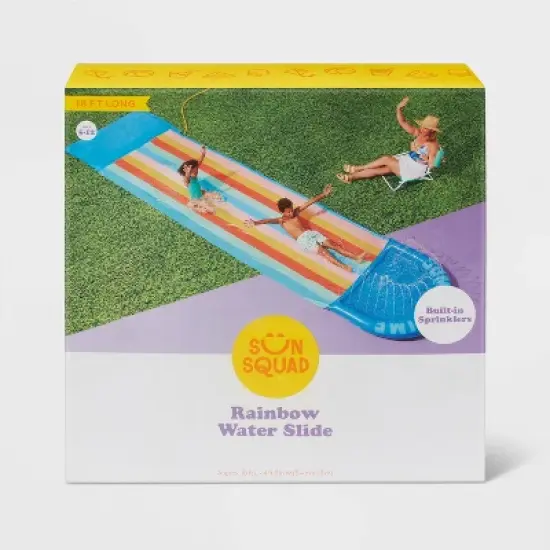Rainbow Summertime Inflatable Water Slide - Sun Squad&trade; image {2}