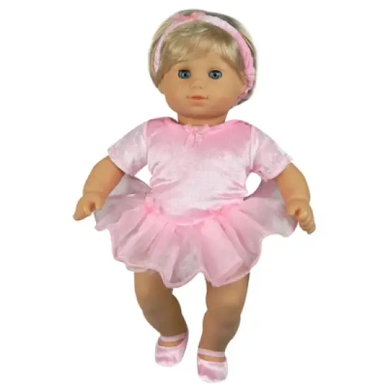 Sophia&rsquo;s 3 Piece Ballet Outfit Set for 15'' Dolls, Light Pink image {1}